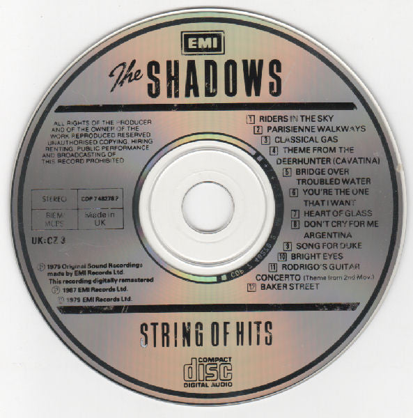 The Shadows : String Of Hits (CD, Album, RE, RM)
