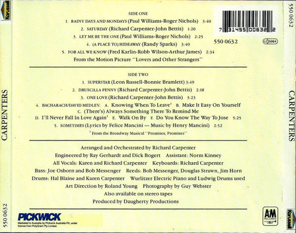 Carpenters : Carpenters (CD, Album)
