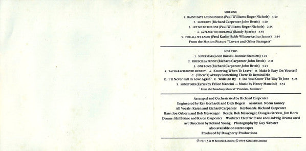 Carpenters : Carpenters (CD, Album)