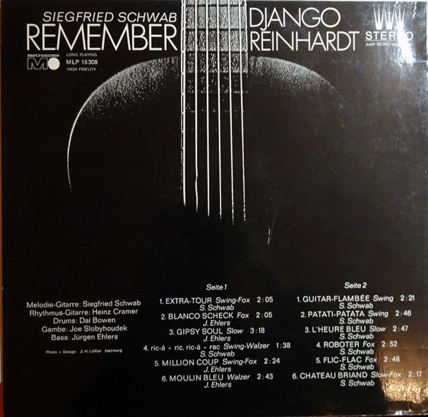 Siegfried Schwab : Remember Django Reinhardt (LP, Album)