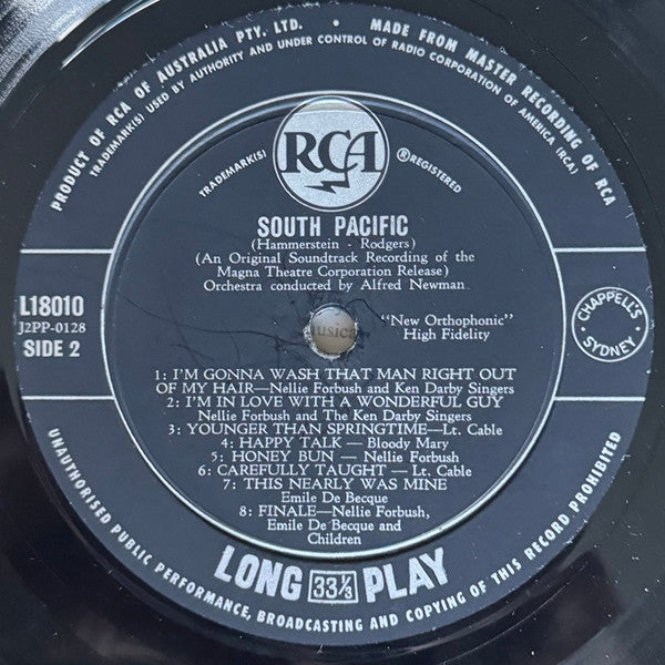 Rodgers & Hammerstein : RCA Victor Presents Rodgers & Hammerstein's South Pacific (An Original Soundtrack Recording) (LP, Album, Mono)