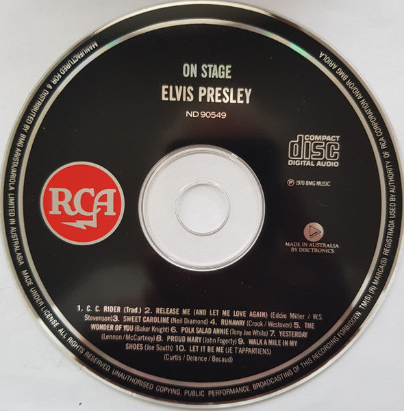 Elvis Presley : On Stage, February 1970 (CD, Album, RE)