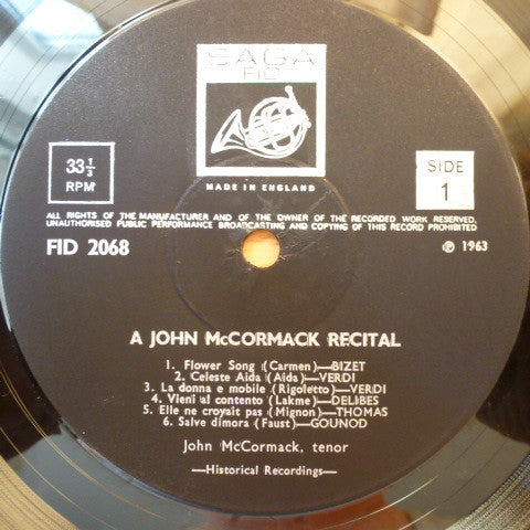 John McCormack (2) : The Golden Voice Of John McCormack (LP, Comp)