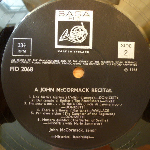 John McCormack (2) : The Golden Voice Of John McCormack (LP, Comp)