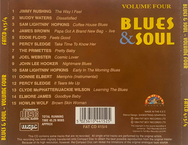 Various : Blues & Soul Volume Four (CD, Comp)