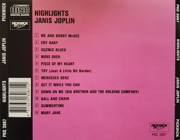 Janis Joplin : Highlights (CD, Comp)