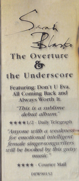 Sarah Blasko : The Overture & The Underscore (CD, Album)