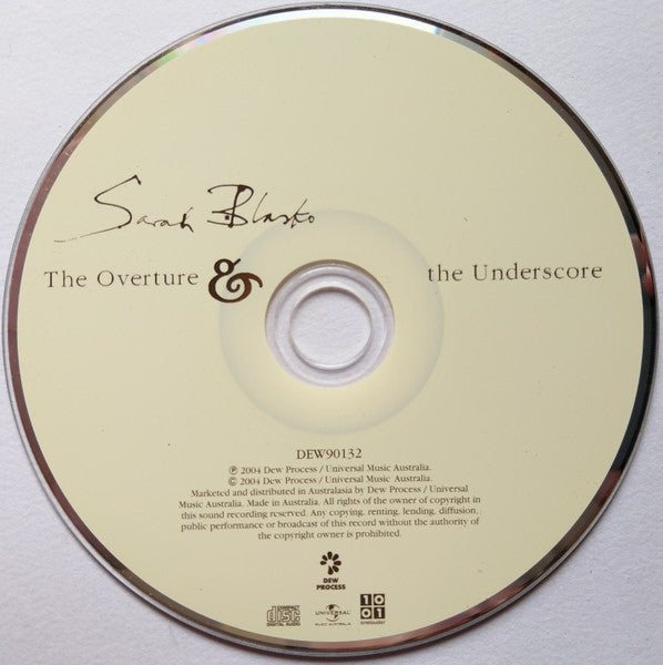 Sarah Blasko : The Overture & The Underscore (CD, Album)
