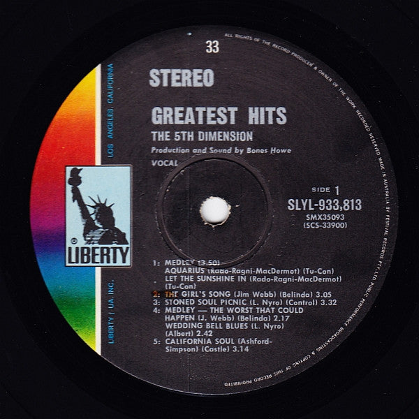 The Fifth Dimension : Greatest Hits (LP, Comp)