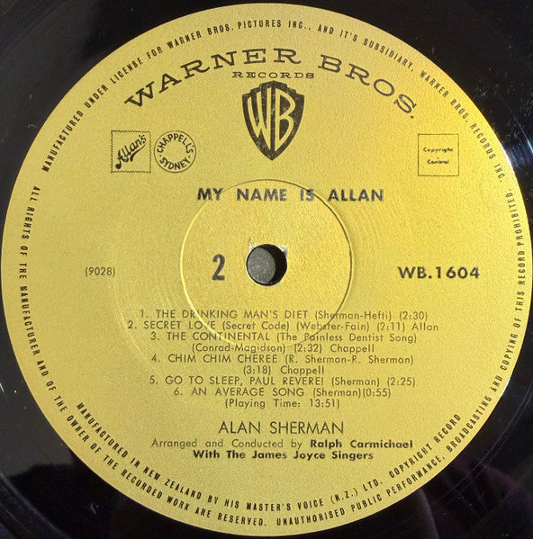 Allan Sherman : My Name Is Allan: Allan Sherman Sings Great Movie Hits & Songs From The Cutting Room Floor (LP, Album, Mono)