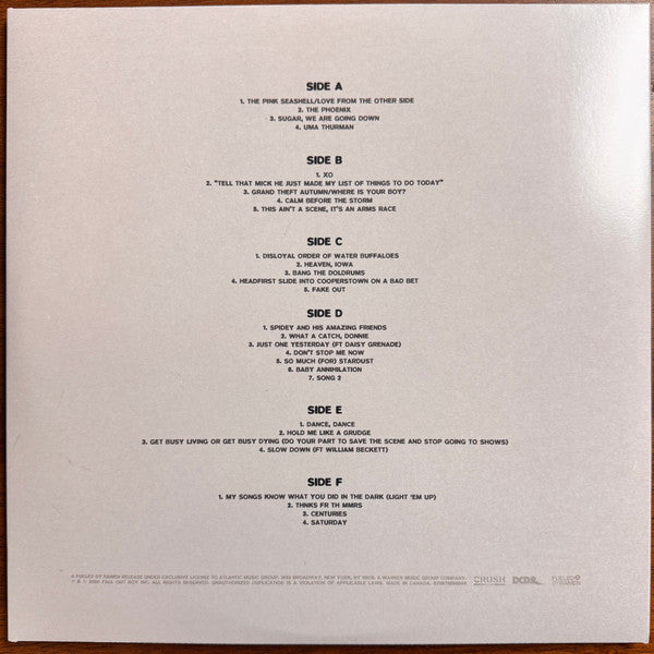 Fall Out Boy : So Much For (2our) Dust: Live From Madison Square Garden (3xLP, RSD, Ltd, Whi)