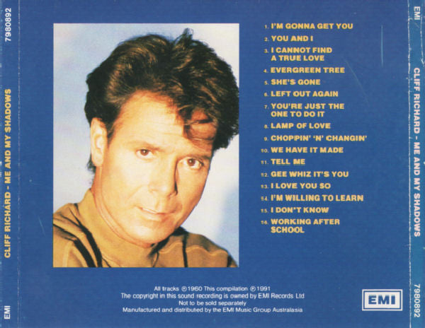 Cliff Richard* : Me And My Shadows (CD, Album, RE)