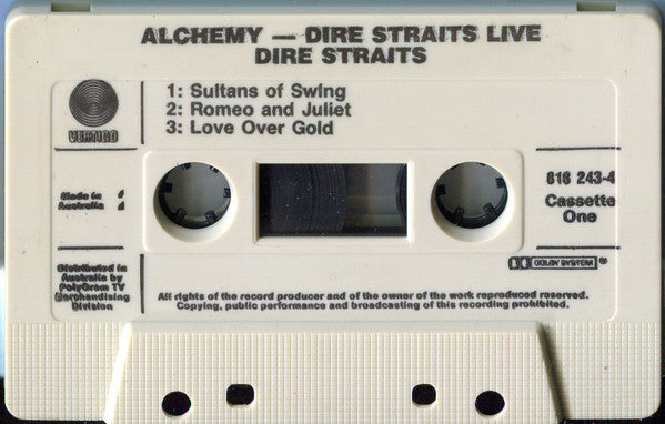 Dire Straits : Alchemy - Dire Straits Live (2xCass, Album, Dol)