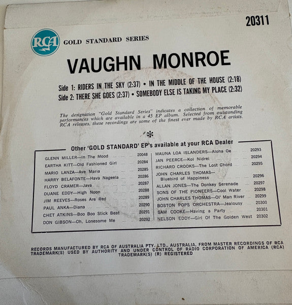 Vaughn Monroe : Riders In The Sky (7", EP)