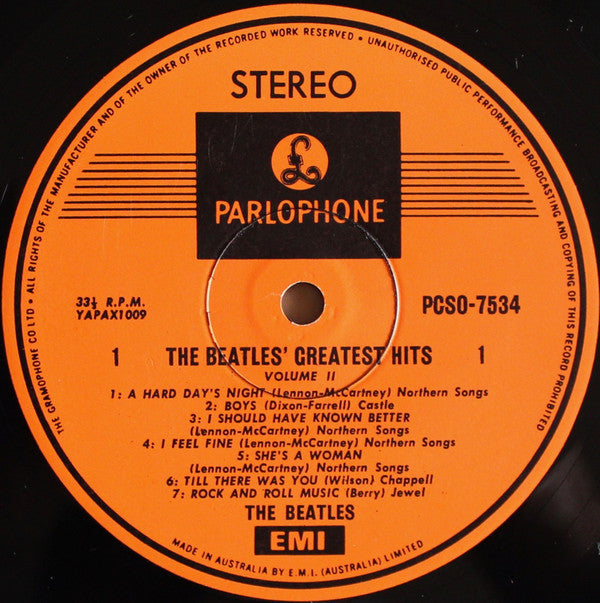 ビートルズ Greatest Hits Volume 2 オーストラリア盤 ビートルズ