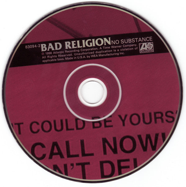 Bad Religion : No Substance (CD, Album)