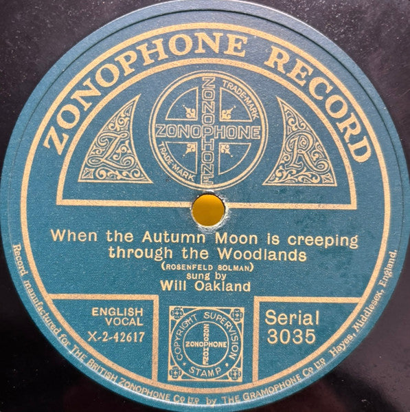 Will Oakland : When The Autumn Moon Is Creeping Through The Woodlands / In The Gloaming (Shellac, 10")