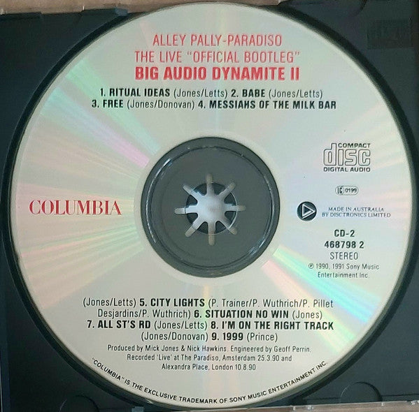 Big Audio Dynamite II : The Globe / Alley Pally - Paradiso (The Live "Official Bootleg") (CD, Album + CD, Album, Ltd)