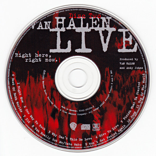 Van Halen : Live: Right Here, Right Now. (2xCD, Album)