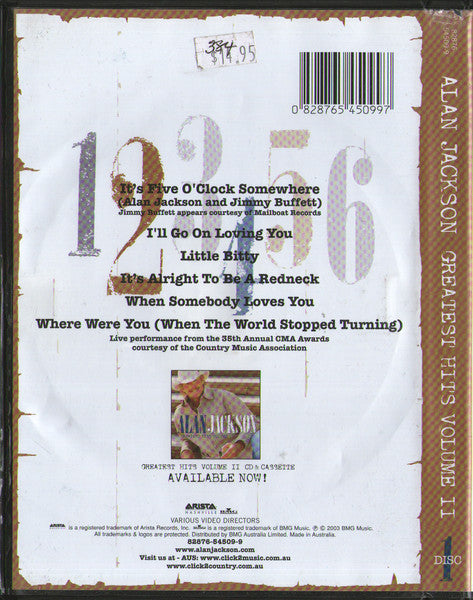 Alan Jackson (2) : Greatest Hits Volume II (Disc 1) (DVD-V, Comp, NTSC)