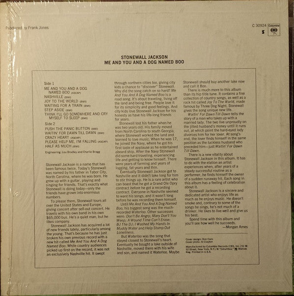 Stonewall Jackson : Me And You And A Dog Named Boo (LP, Album)