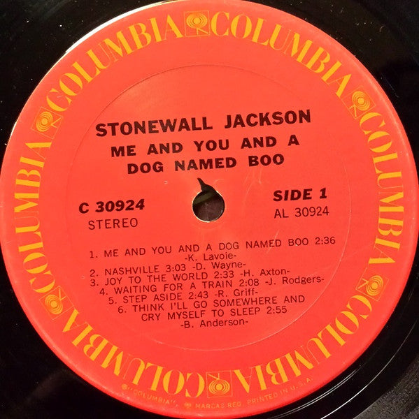 Stonewall Jackson : Me And You And A Dog Named Boo (LP, Album)