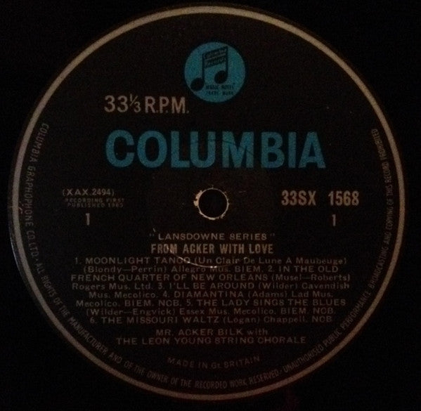 Acker Bilk : From Acker With Love (LP, Album, Mono)