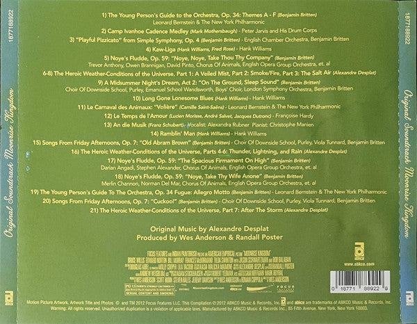 Various : Moonrise Kingdom (Original Soundtrack) (CD, Comp)