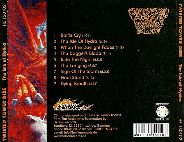 Twisted Tower Dire : The Isle Of Hydra (CD, Album)