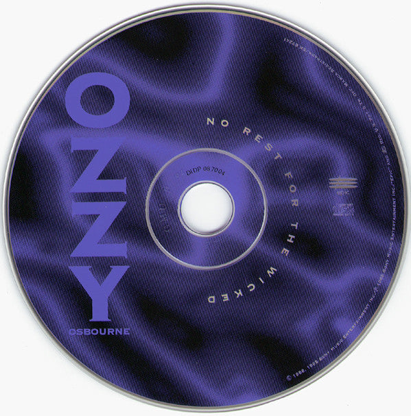Ozzy Osbourne : No Rest For The Wicked (CD, Album, RE, RM, RP, Son)