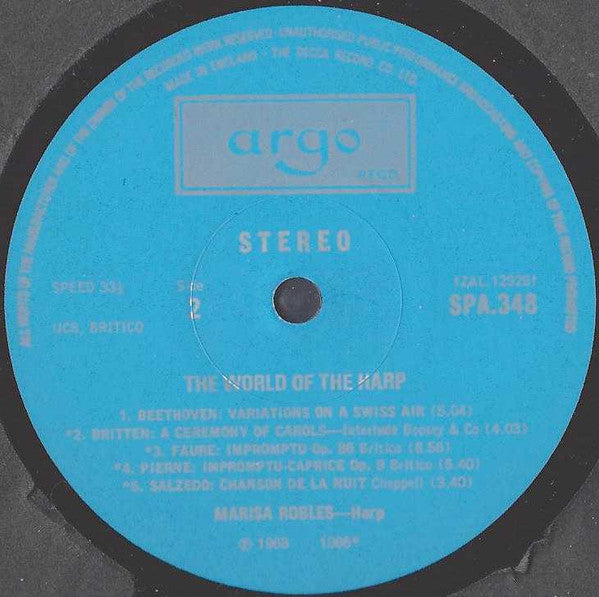 Marisa Robles : The World Of The Harp (LP, Comp)