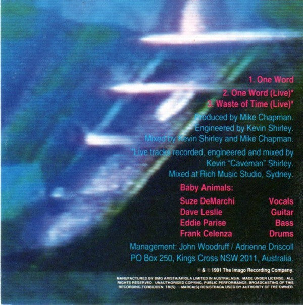 Baby Animals : One Word (CD, Single)