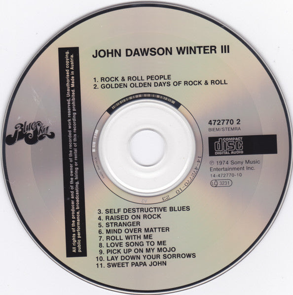 John Dawson Winter* : John Dawson Winter III (CD, Album, RE)