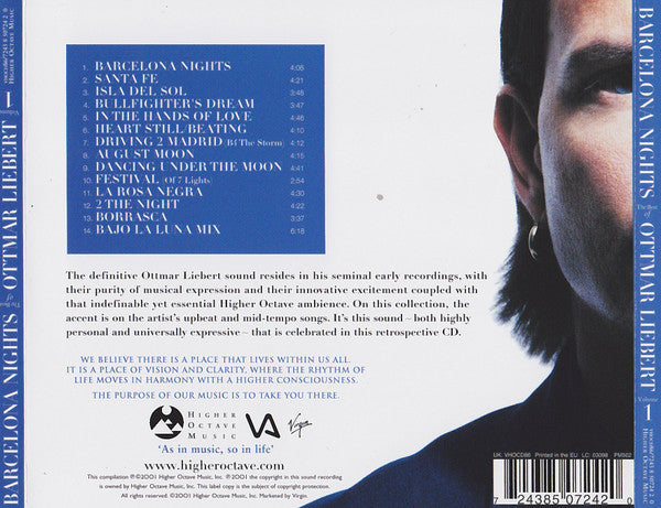 Ottmar Liebert : Barcelona Nights: The Best Of Ottmar Liebert, Volume One (CD, Album, Comp)