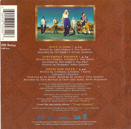 No Doubt : Just A Girl (CD, Single)