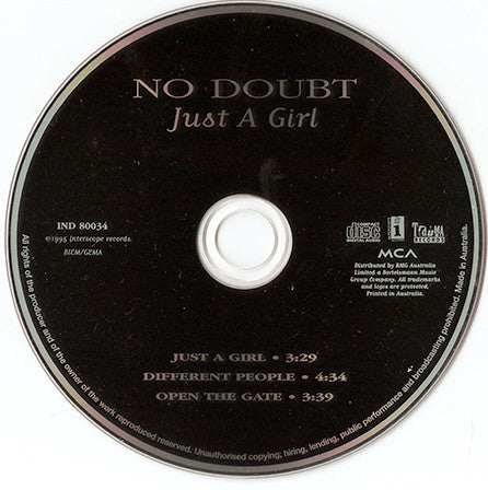 No Doubt : Just A Girl (CD, Single)