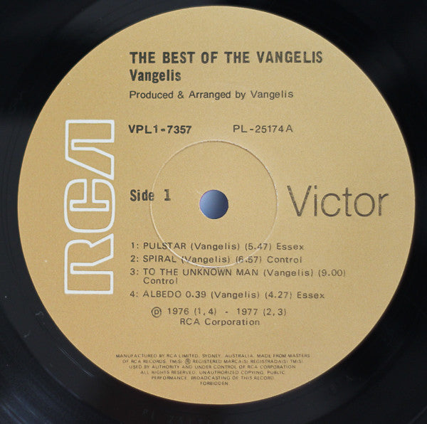 Vangelis : The Best Of Vangelis (LP, Comp)