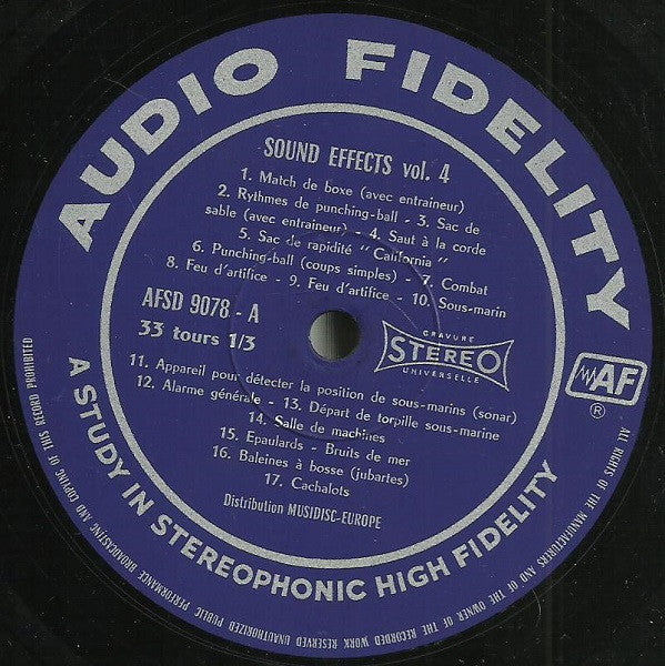 No Artist : Sound Effects, Volume 4 (LP, Album)