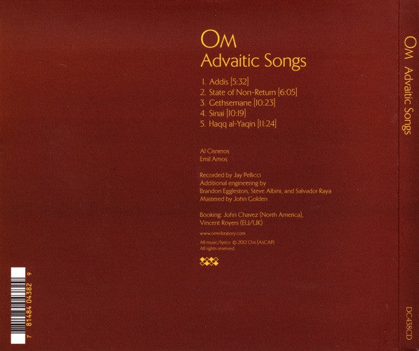 Om (8) : Advaitic Songs (CD, Album)