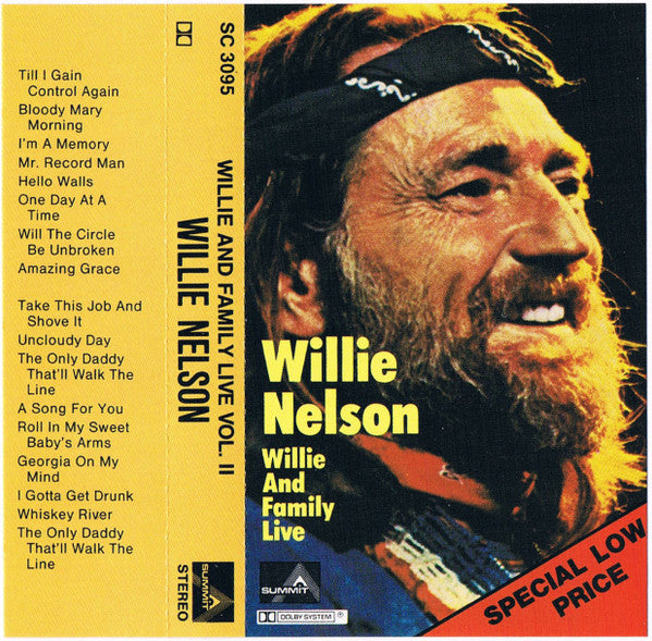 Willie Nelson : Willie And family Live Vol.II (Cass, Album)