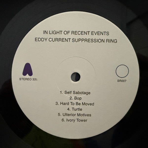 Eddy Current Suppression Ring : In Light Of Recent Events (LP, Album)