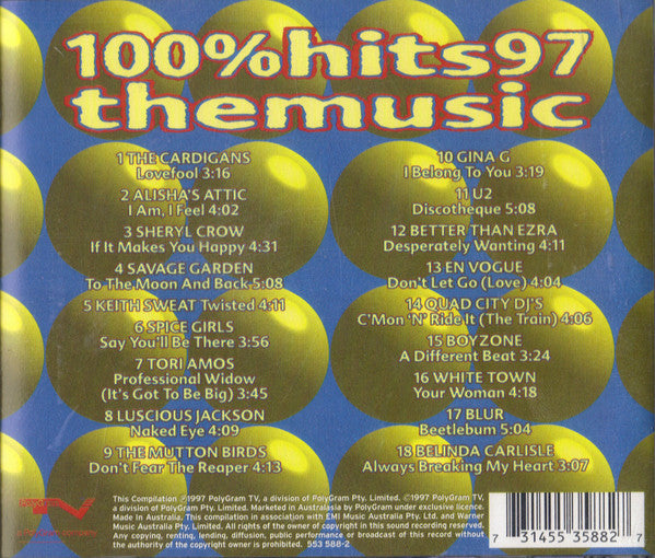 Various : 100% Hits 97 The Music (CD, Comp)