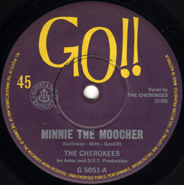 The Cherokees (4) : Minnie The Moocher (7", Single)