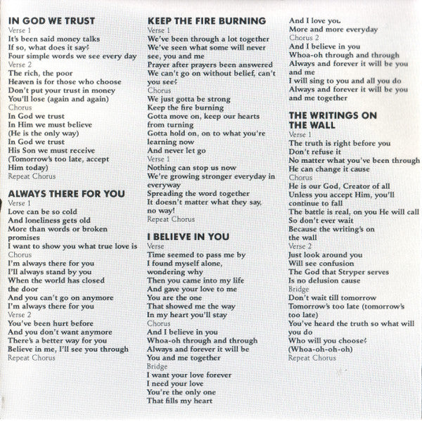 Stryper : In God We Trust (CD, Album)