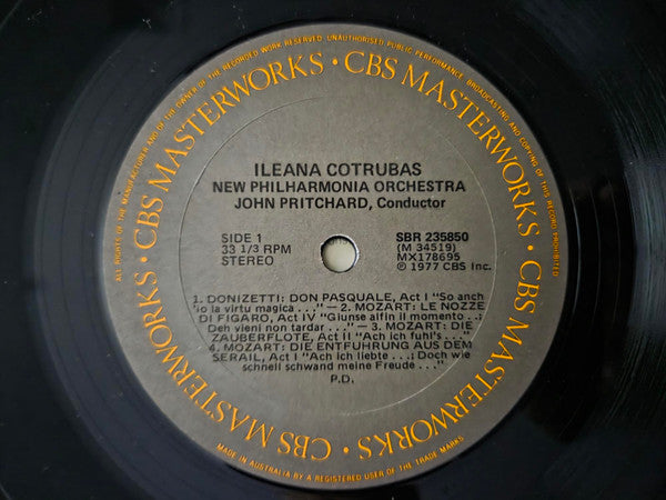Ileana Cotrubas, New Philharmonia Orchestra, John Pritchard : Arias By Mozart, Donizetti, Verdi, And Puccini (LP)