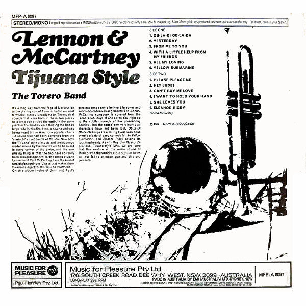 The Torero Band : Lennon & McCartney Tijuana Style (LP, Album)