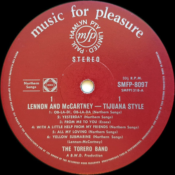The Torero Band : Lennon & McCartney Tijuana Style (LP, Album)