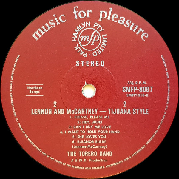 The Torero Band : Lennon & McCartney Tijuana Style (LP, Album)