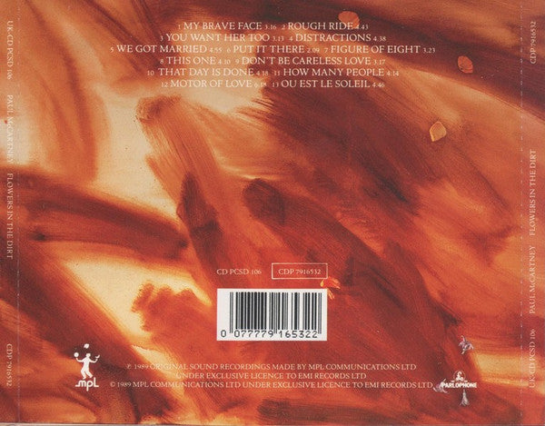 Paul McCartney : Flowers In The Dirt (CD, Album, Son)
