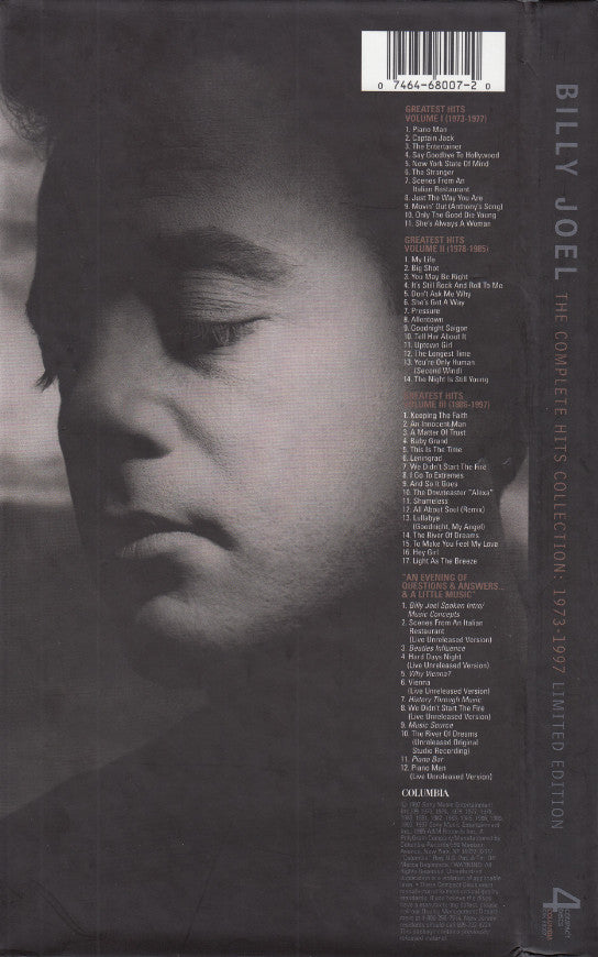 Billy Joel : The Complete Hits Collection: 1973-1997 (4xCD, Comp, Dlx, Ltd, RM, S/Edition, Pit)
